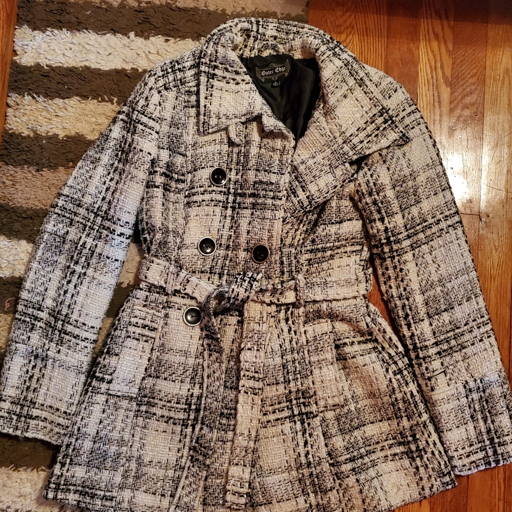 Shimmer Plaid Coat